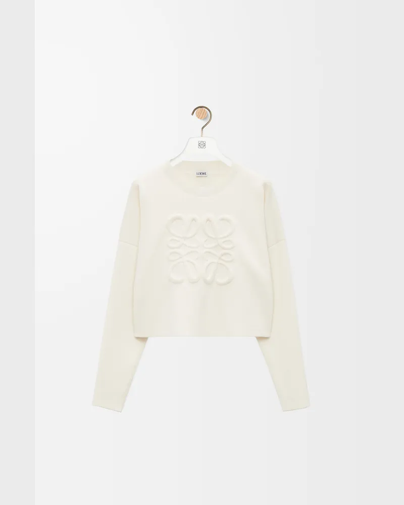 Loewe Anagram Sweater In Wool Size Mujer White