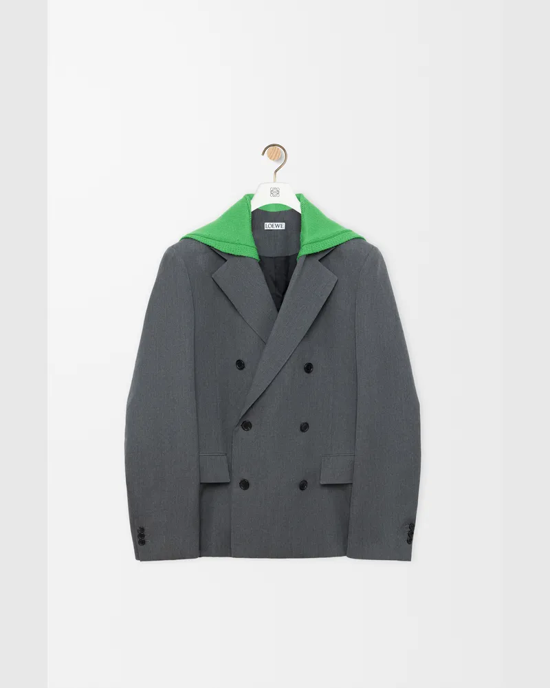 Loewe Jacket In Wool Size Mujer Charcoal