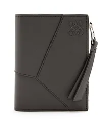 Loewe Luxury Puzzle slim compact wallet in classic calfskin Dark