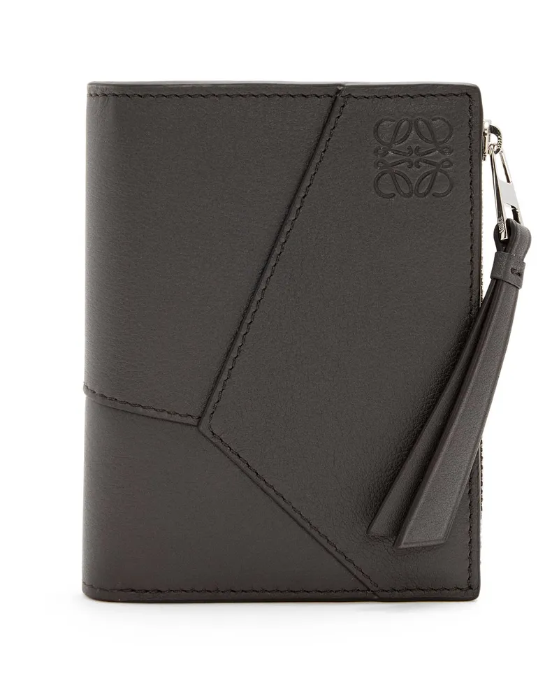 Loewe Luxury Puzzle slim compact wallet in classic calfskin Dark