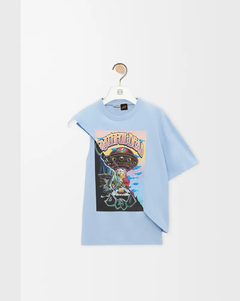 Loewe Draped Top In Cotton Size Mujer Sky
