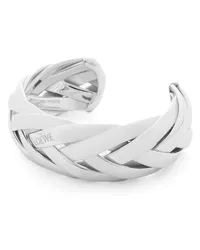 Loewe Luxury Large braided cuff in sterling silver Silver