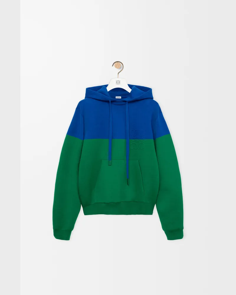 Loewe Hoodie In Cotton Blend Size Hombre Blue