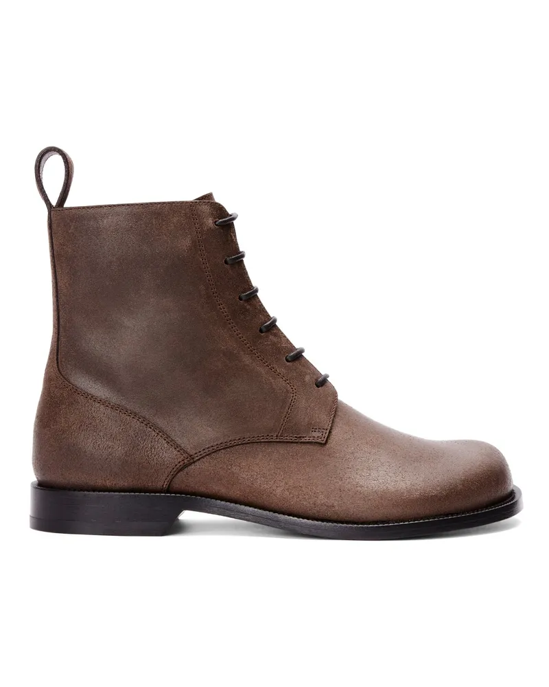 Loewe Luxury Campo ankle boot in calfskin Dark