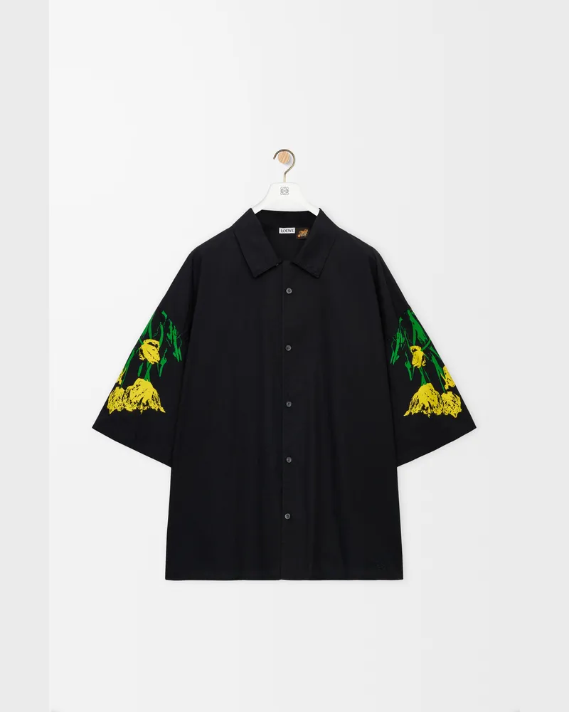 Loewe Short Sleeve Shirt In Cotton Size Hombre Black