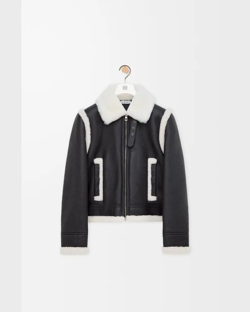 Loewe Jacket In Shearling Size Mujer Black