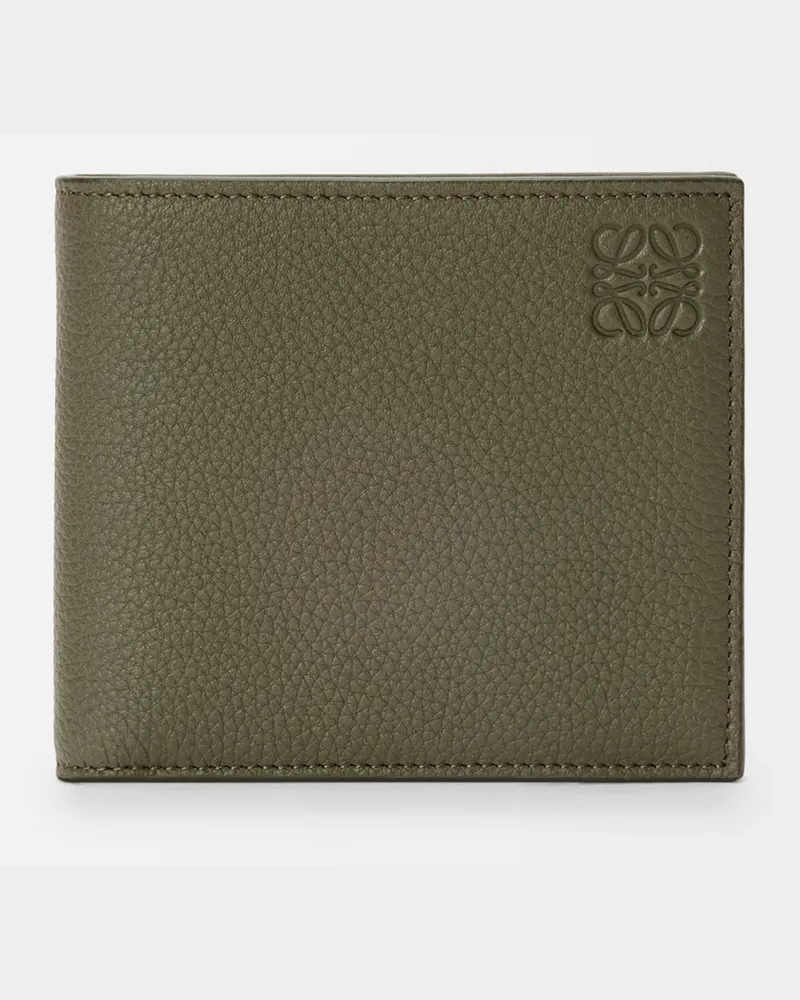 Loewe Bifold Wallet In Soft Grained Leather skin Hombre Khaki