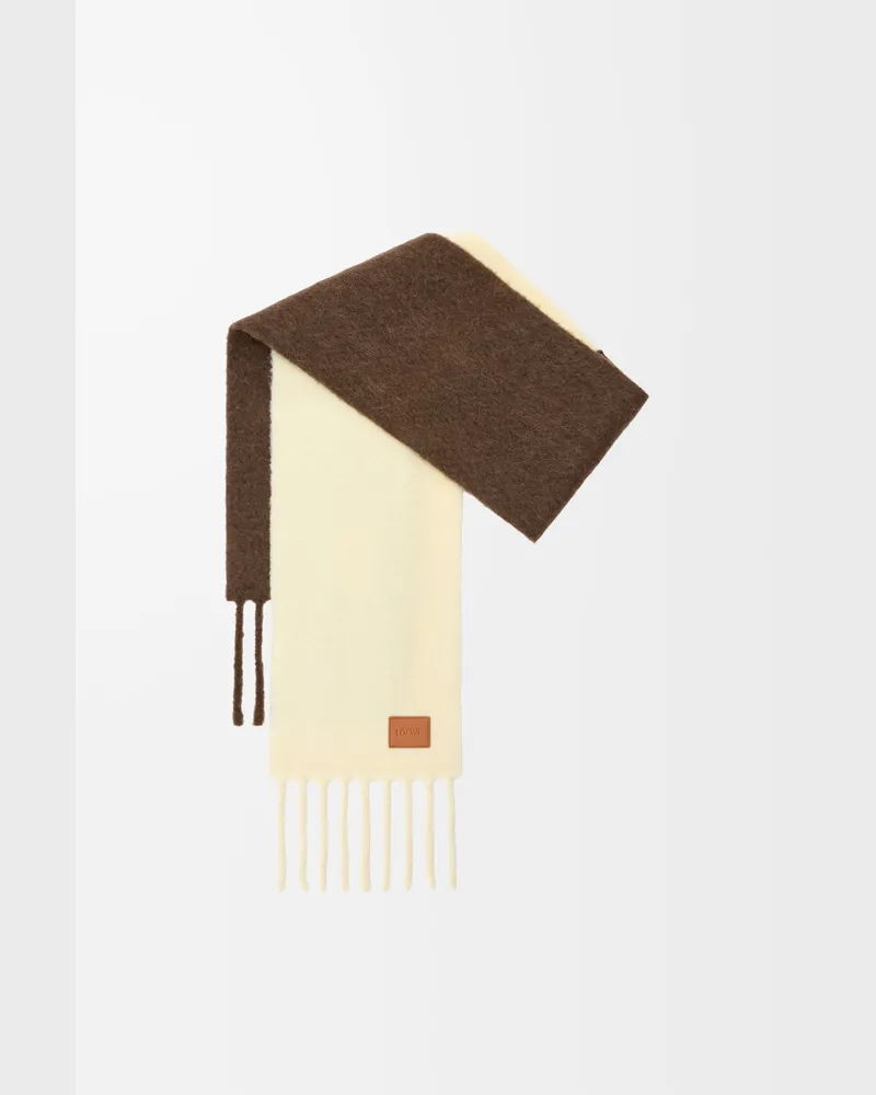 Loewe Scarf In Alpaca And Wool Mujer Yellow