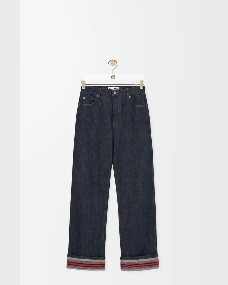 Loewe Turn-up Jeans In Denim Size Hombre Raw