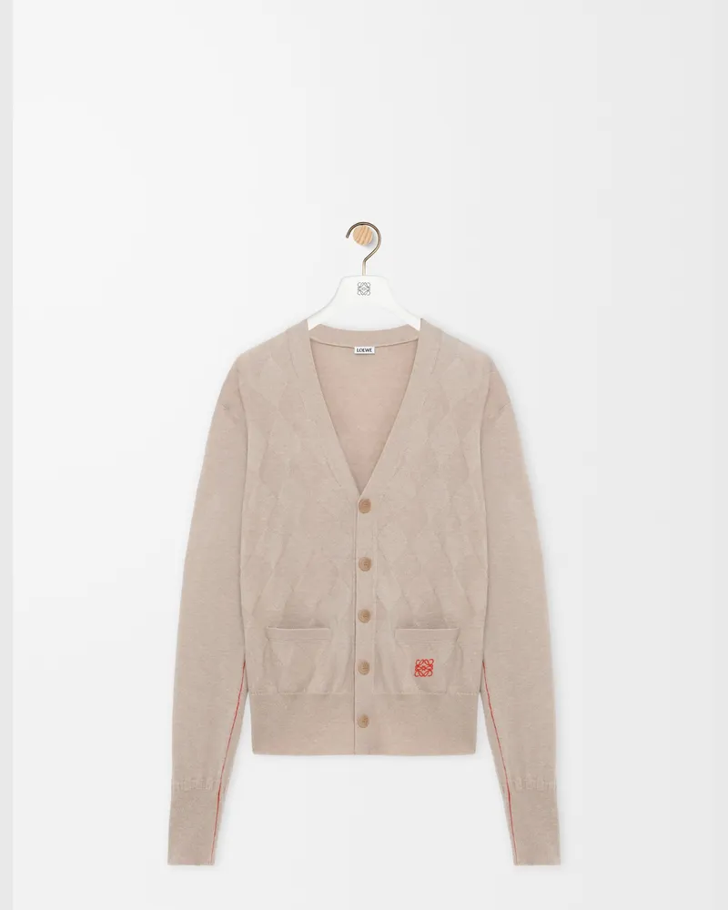 Loewe Cardigan In Wool And Cashmere Size Hombre Beige