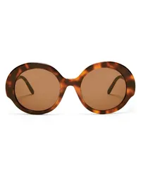 Loewe Luxury Round Slim sunglasses Havana