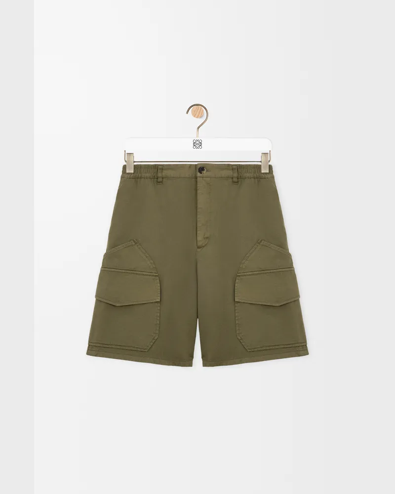 Loewe Cargo Shorts In Cotton Size Hombre Khaki