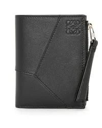 Loewe Luxury Puzzle slim compact wallet in classic calfskin Black