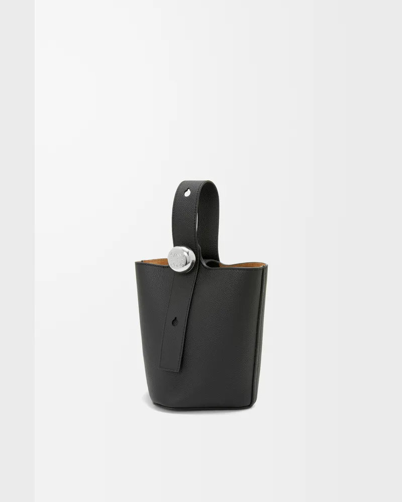 Loewe Mini Pebble Bucket Bag In Soft Grained Leather skin Mujer Black