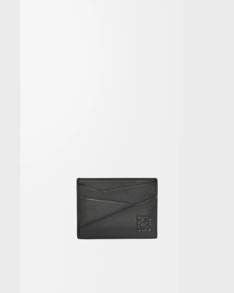 Loewe Puzzle Plain Cardholder In Supple Grained Leather skin Hombre Black