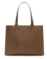 Loewe Luxury Buckle Horizontal Tote in classic calfskin Umber