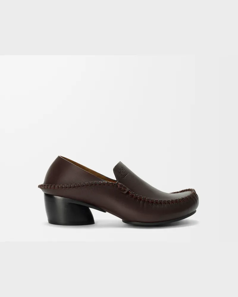 Loewe Oval Loafer In Soft Leather skin Size Mujer Dark