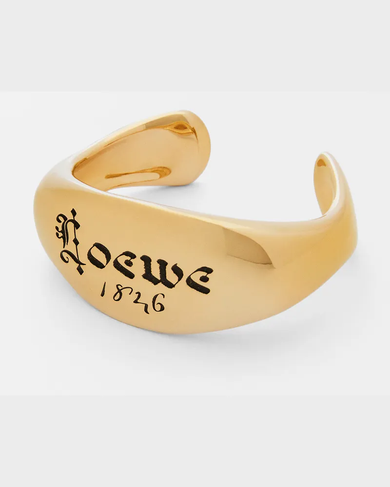 Loewe Signet Cuff In Sterling Silver Size Mujer Gold