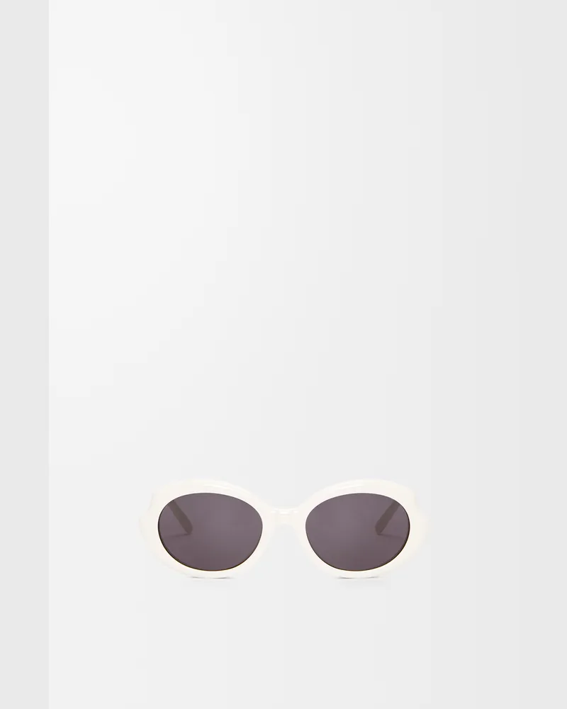 Loewe Mini Oval Slim Sunglasses Mujer White
