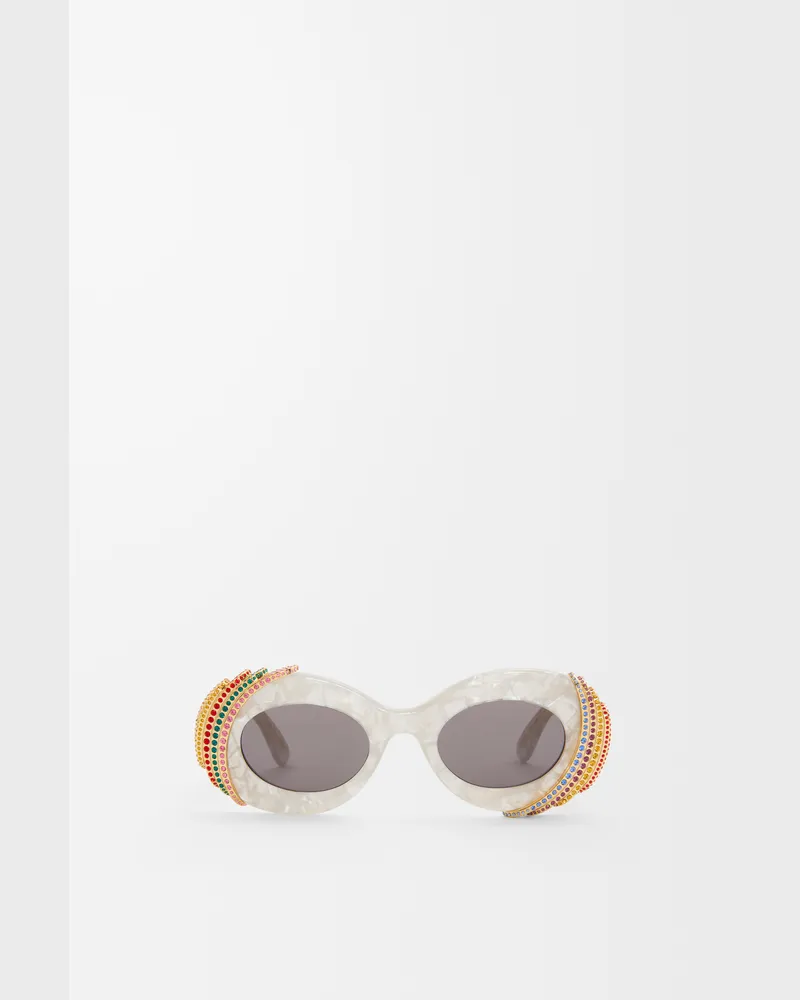 Loewe Pavé Oval Sunglasses Mujer Pearl