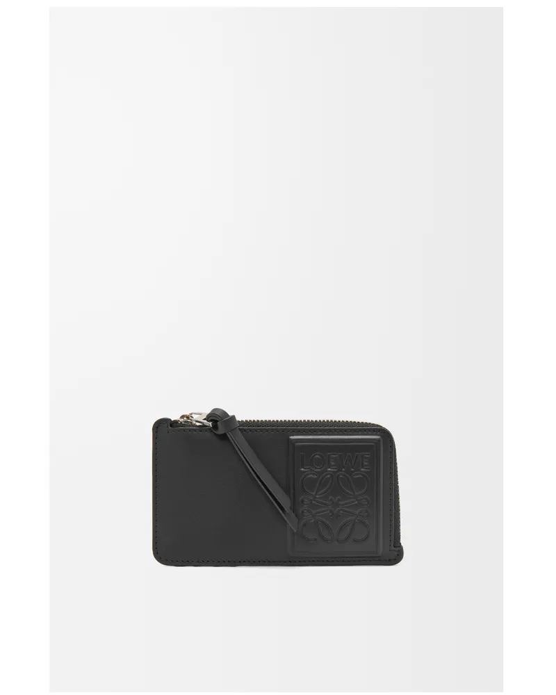 Loewe Coin Cardholder In Satin Leather skin Hombre Black
