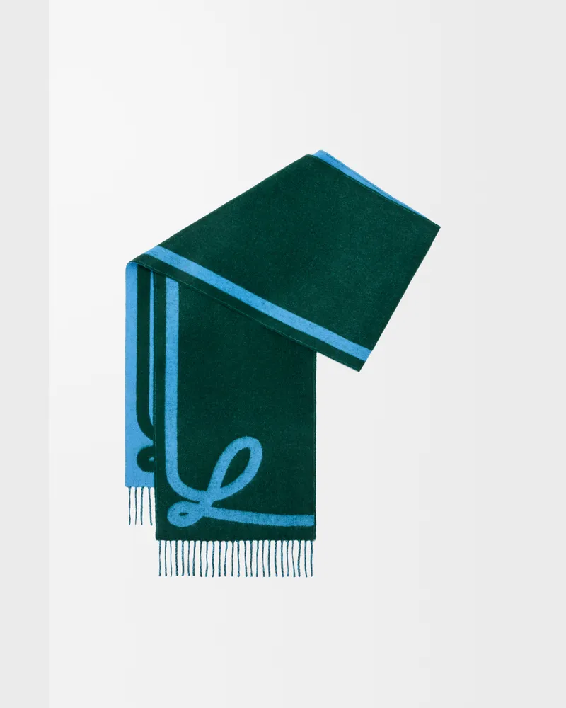 Loewe Scarf In Wool And Cashmere Mujer Dark