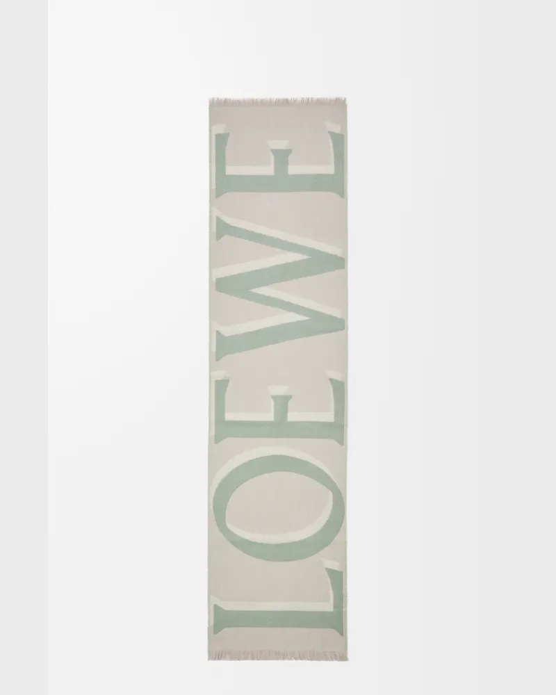 Loewe Scarf In Wool And Cashmere Mujer Light