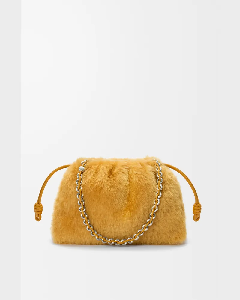 Loewe Medium Flamenco Purse In Shearling Mujer Yellow