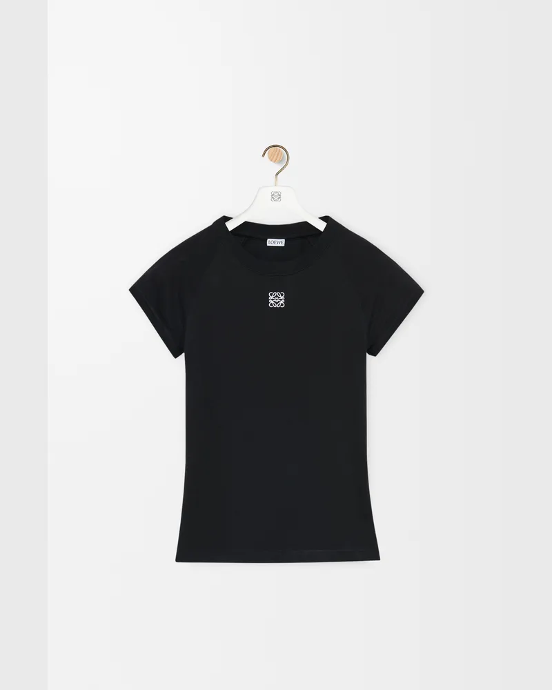 Loewe Small Fit T-shirt In Cotton Blend Size Mujer Black
