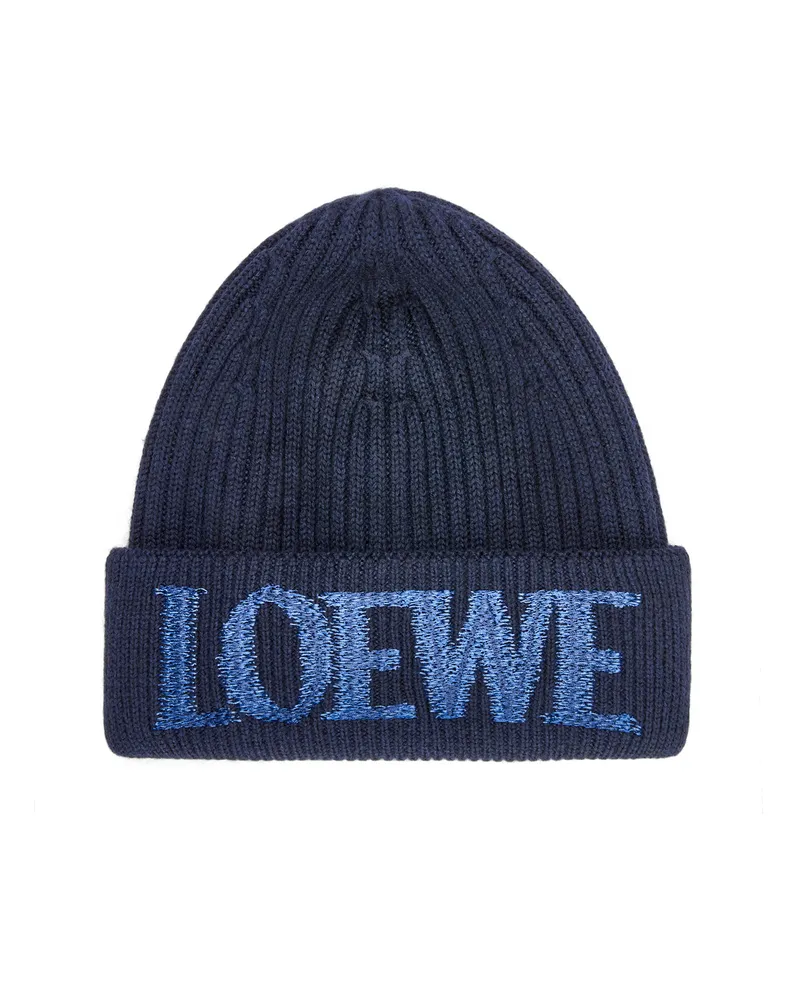 Loewe Luxury  beanie in wool Navy