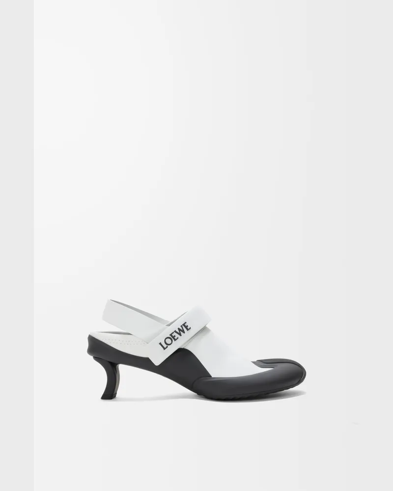 Loewe Dive Slingback In Stretch Leather skin Size Mujer White