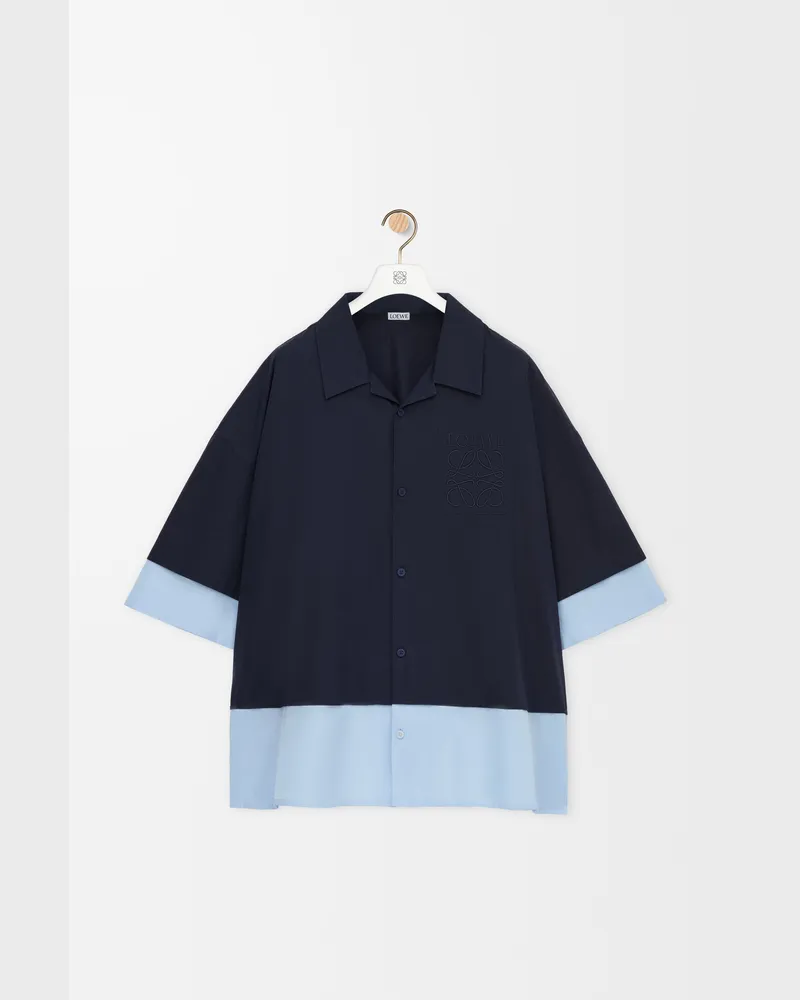Loewe Short Sleeve Shirt In Cotton Size Hombre Dark