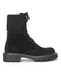 Loewe Luxury Sierra combat boot in suede Black