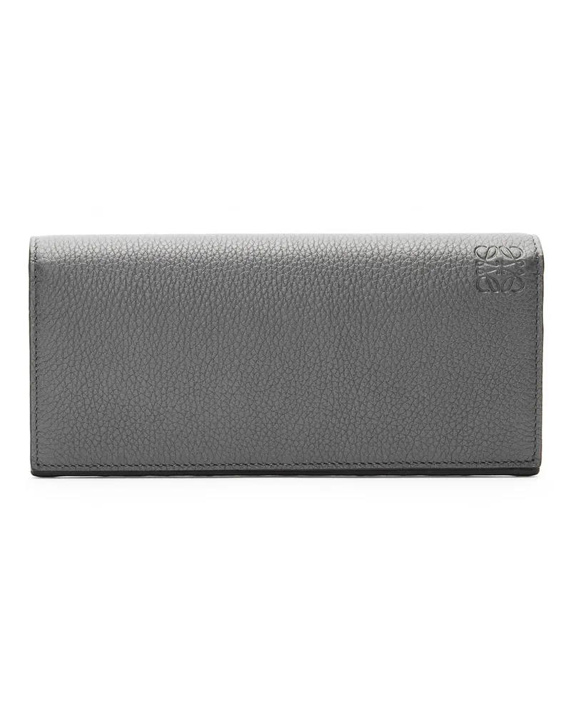 Loewe Luxury Long horizontal wallet in soft grained calfskin Anthracite