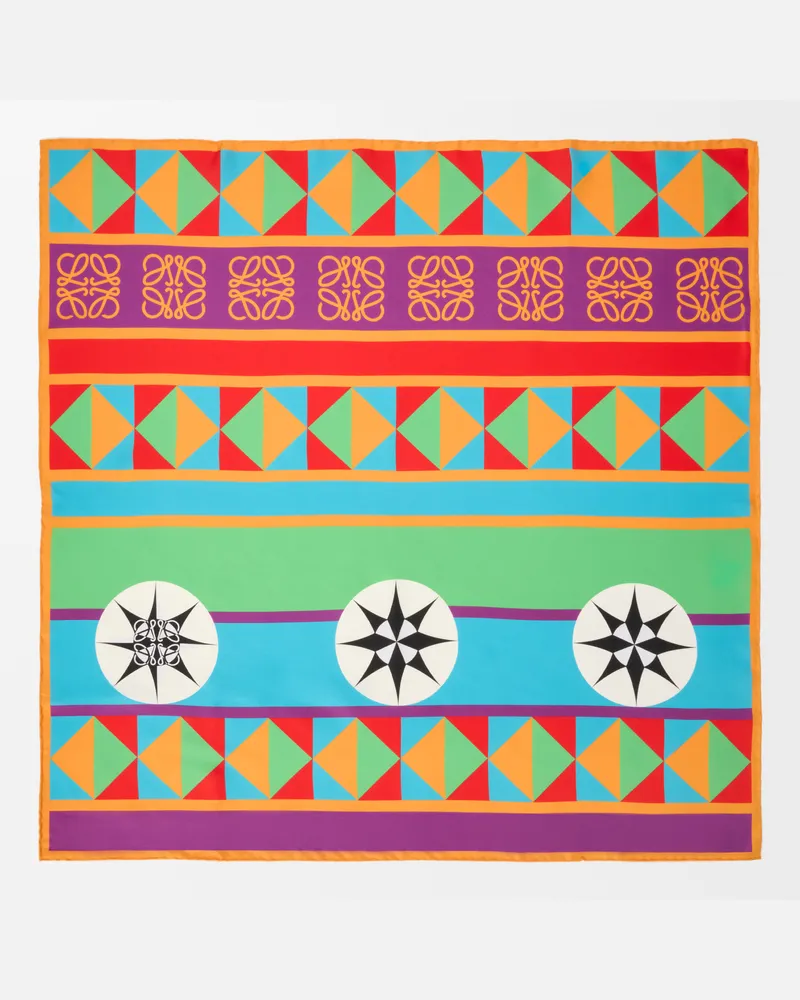 Loewe Scarf In Silk Mujer Multicolor