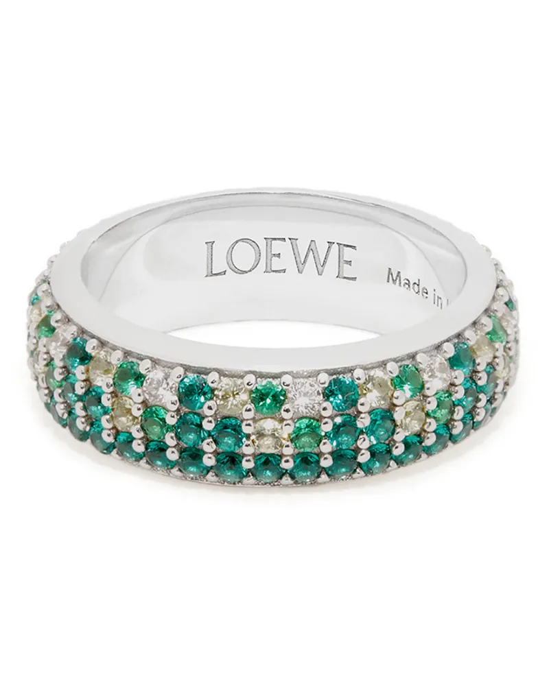 Loewe Luxury Thin Pavé ring in sterling silver and crystals Silver