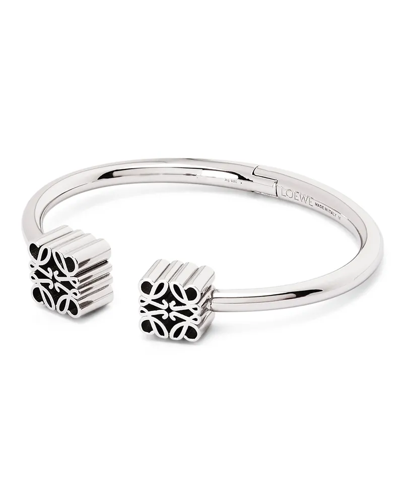 Loewe Luxury Anagram Cuff In Sterling Silver