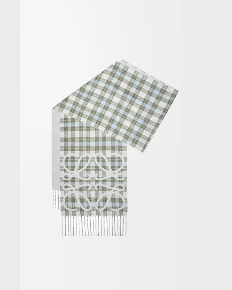 Loewe Anagram Scarf In Silk And Cashmere Mujer Light