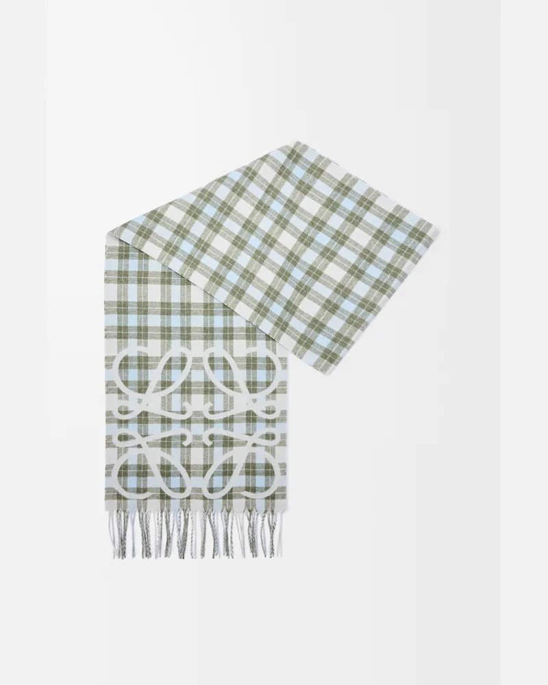 Loewe Anagram Scarf In Silk And Cashmere Mujer Light