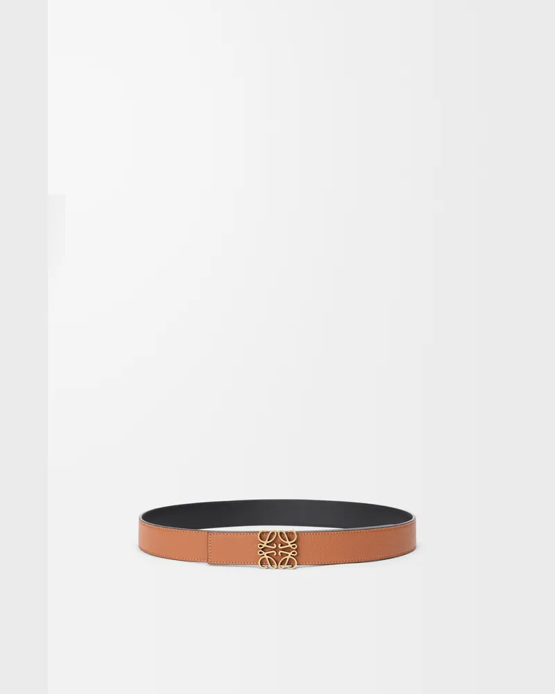 Loewe Reversible Anagram Belt In Leather skin And Soft Grained Leather skin Size Hombre Tan