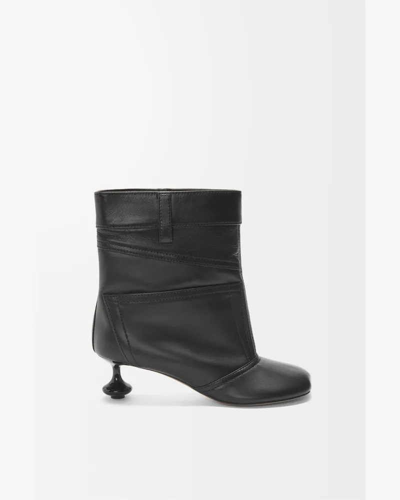 Loewe Toy Panta Ankle Bootie In Lambskin Size Mujer Black