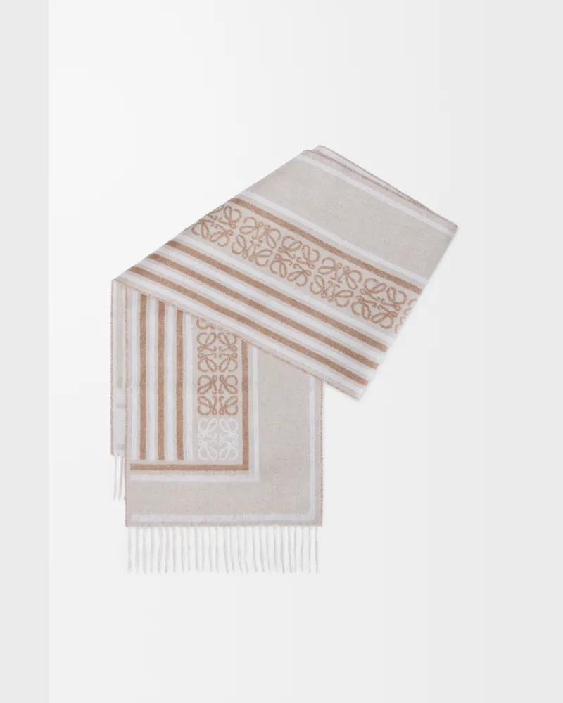 Loewe Scarf In Wool And Cashmere Mujer Light