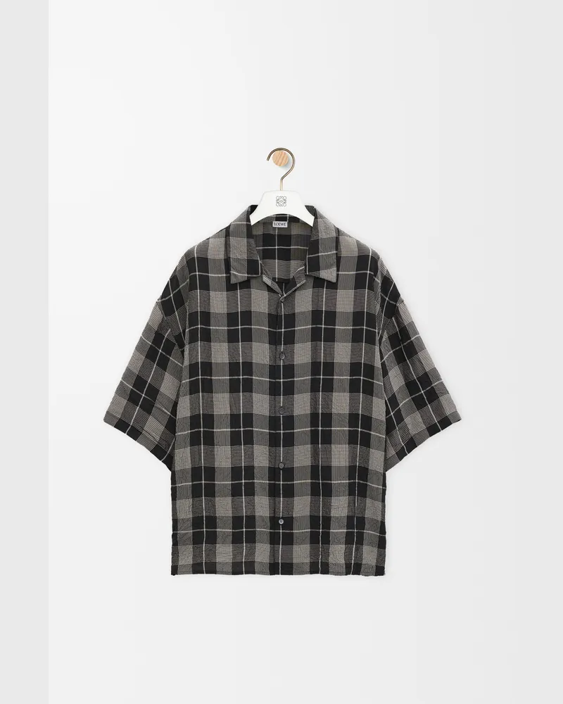 Loewe Short Sleeve Shirt In Viscose Size Hombre Black