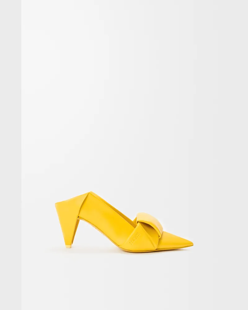 Loewe Origami Flap Back Pump In Lambskin Size Mujer Yellow