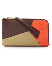 Loewe Luxury Puzzle coin cardholder in classic calfskin Burgundy