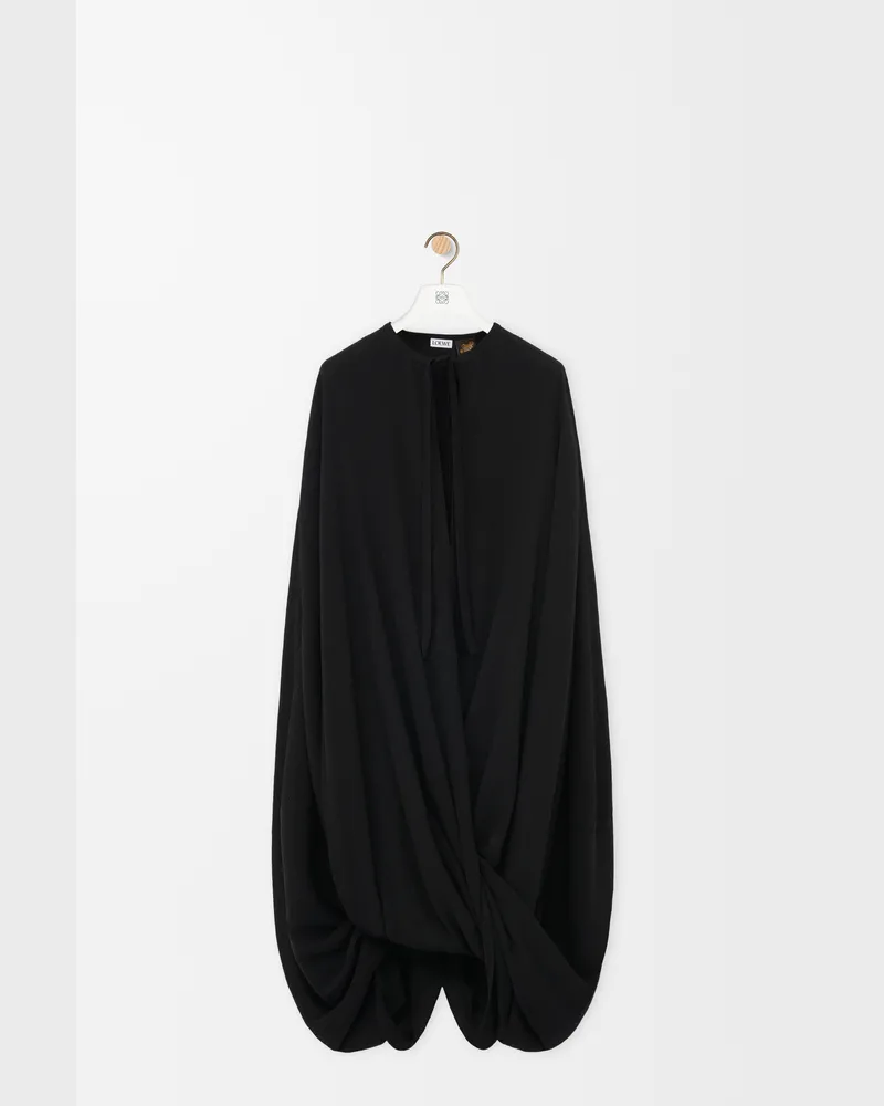 Loewe Dress In Cotton And Silk Size Mujer Black