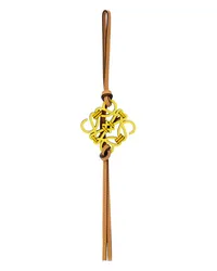 Loewe Luxury Knotted Anagram charm in calfskin Yellow