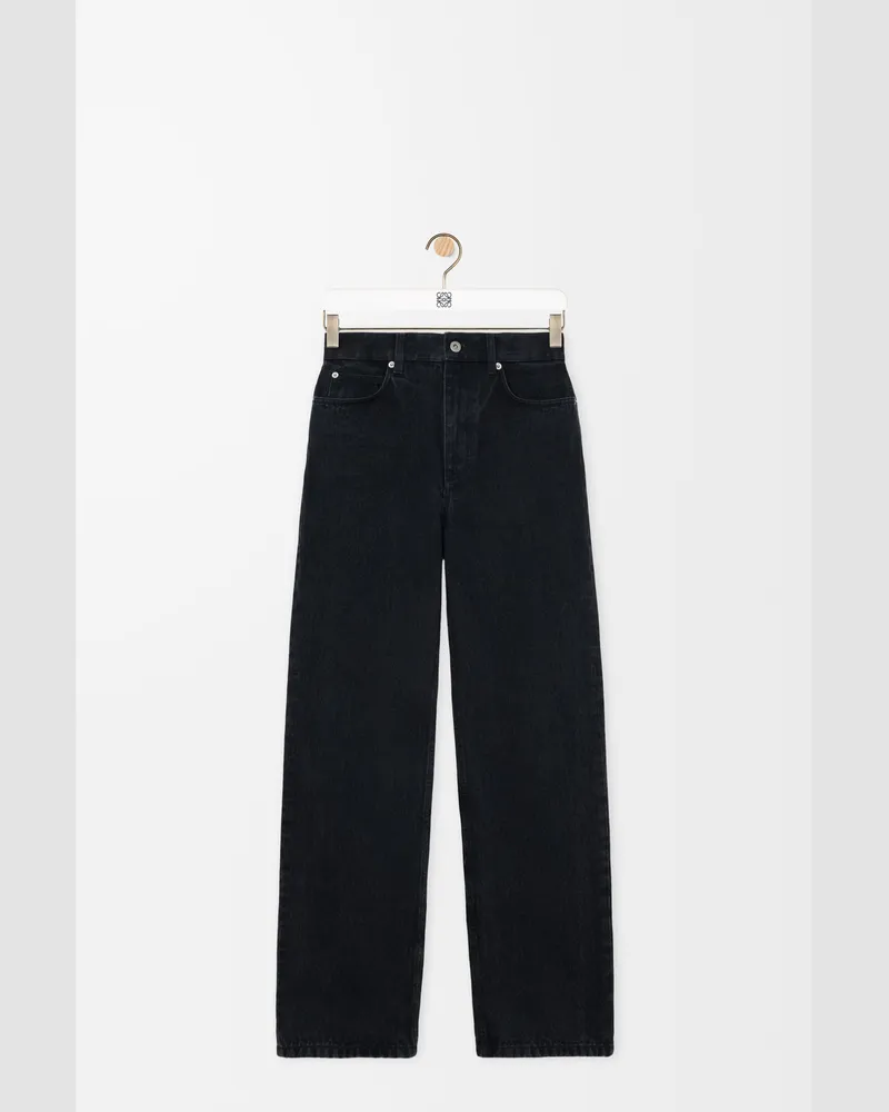 Loewe Anagram Jeans In Denim Size Mujer Black