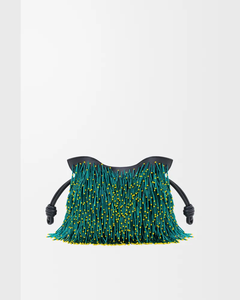 Loewe Mini Mimosa Flamenco Clutch In Beaded Nappa Lambskin Mujer Multicolor