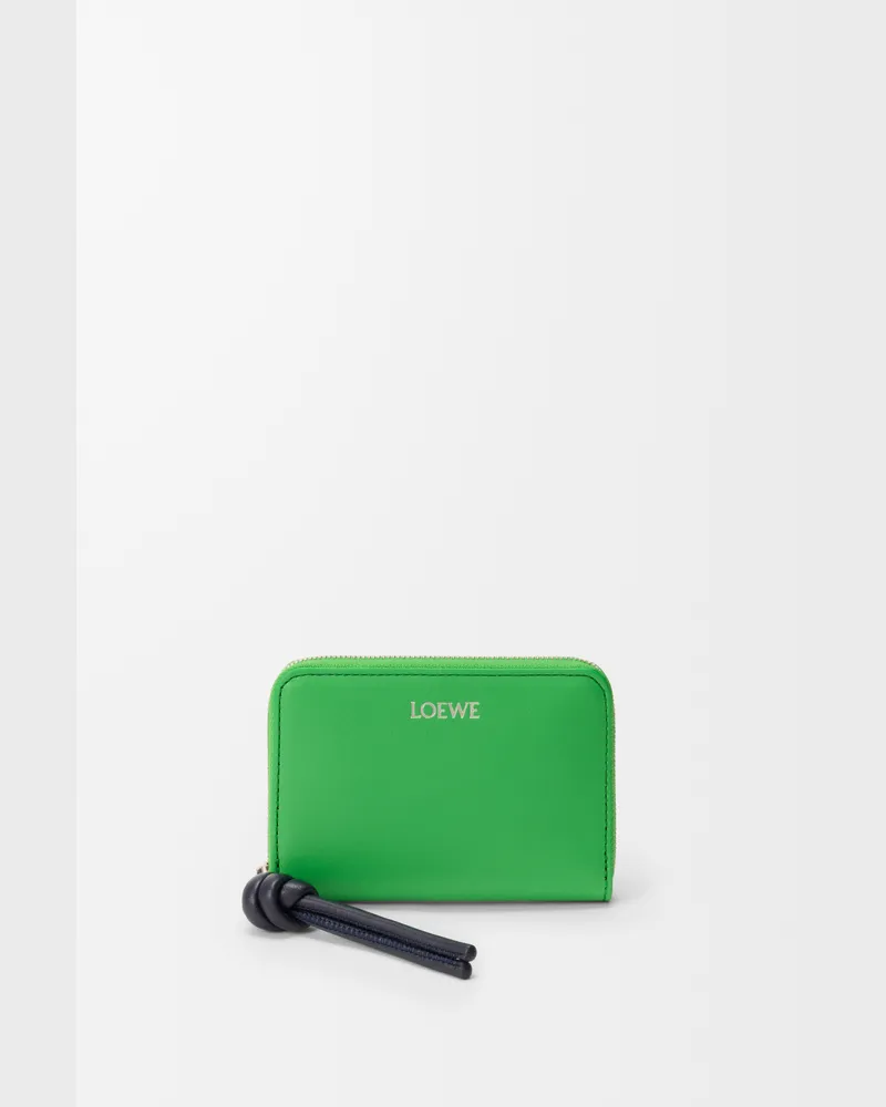 Loewe Zipped Coin Purse In Shiny Nappa Leather skin Mujer Clover